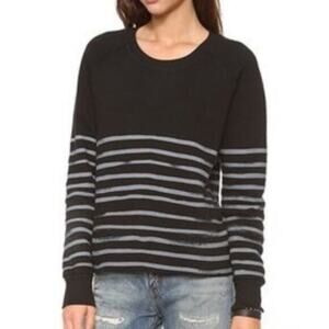 EACH X OTHER Rare By NACO PARIS black Striped Pullover Sweatshirt size medium